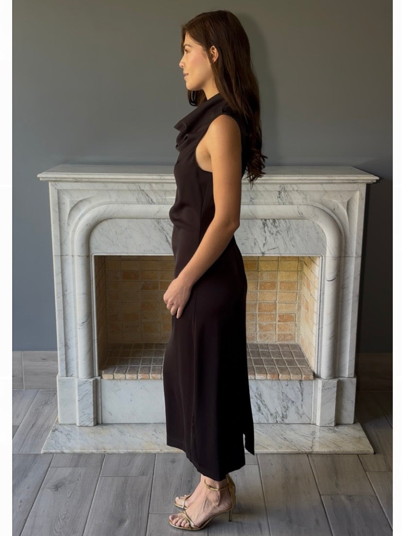 VESTIDO NEGRO MIDI 10605