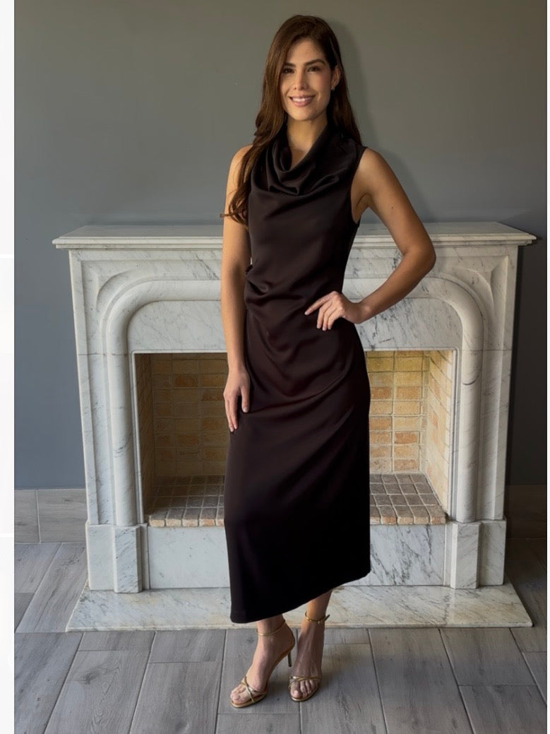 VESTIDO NEGRO MIDI 10605