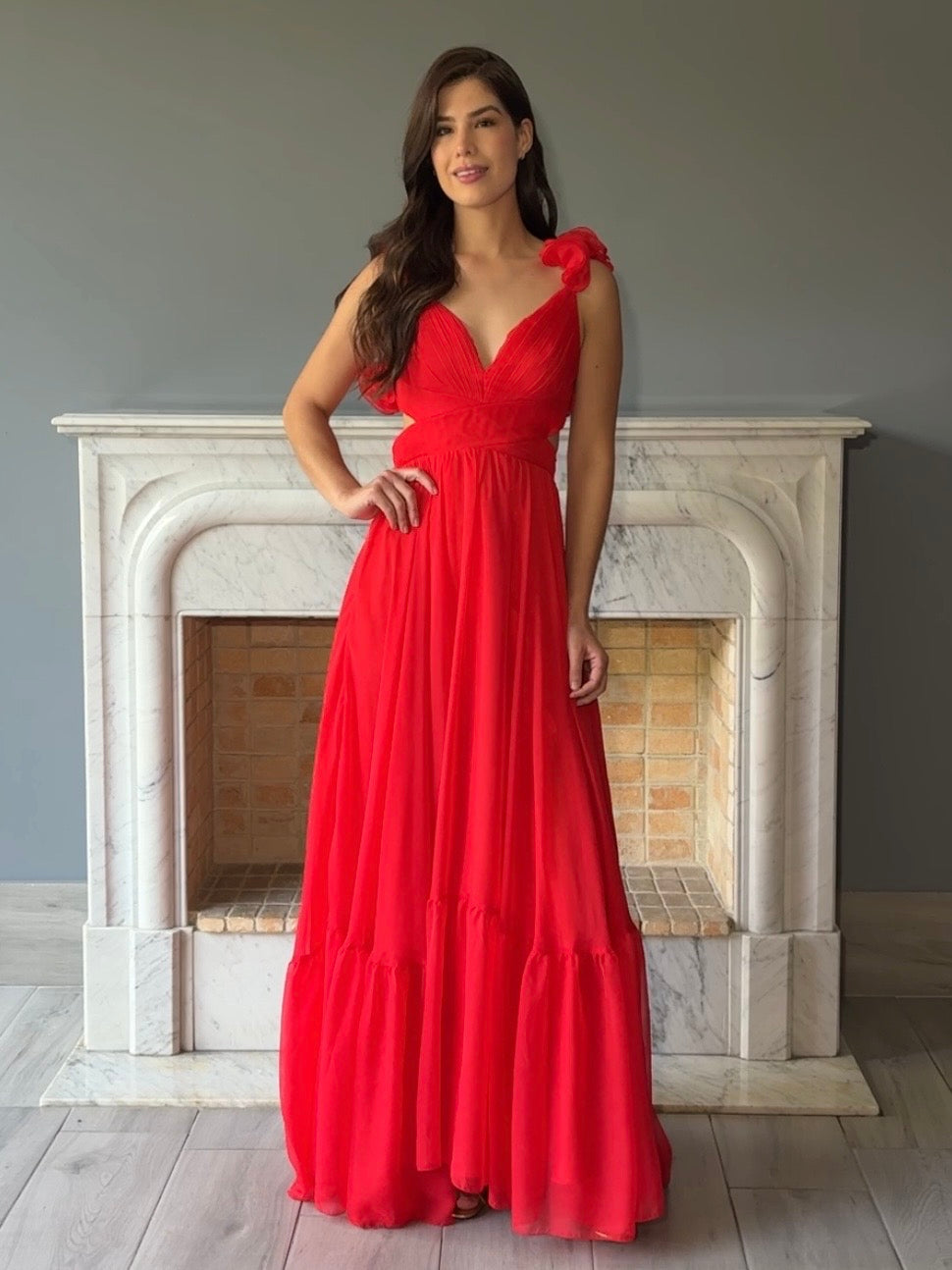 VESTIDO ROJO L9678