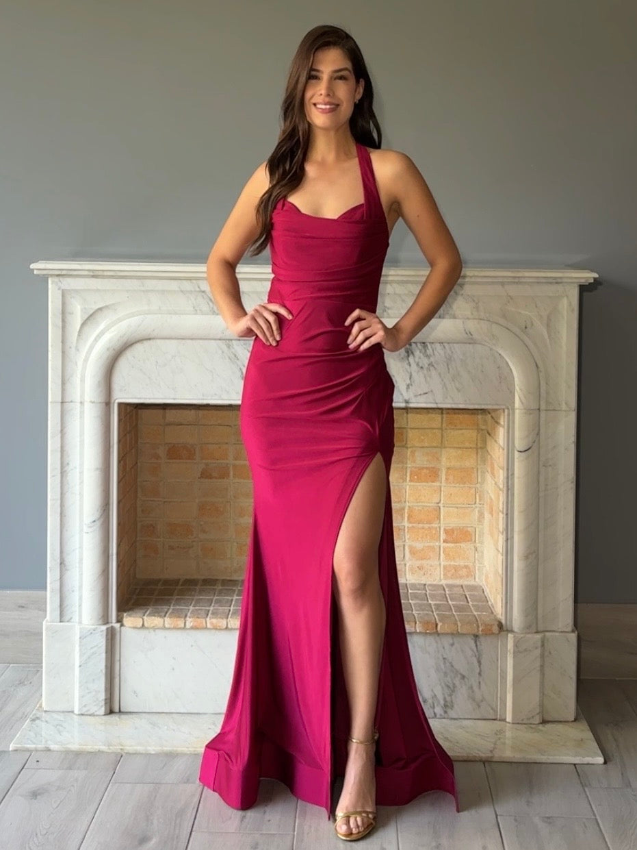 VESTIDO LARGO TINTO E22608