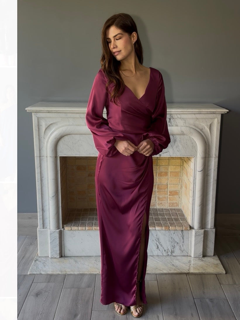 VESTIDO MANGA LARGA ROSA F22939