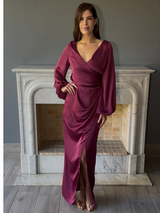 VESTIDO MANGA LARGA ROSA F22939