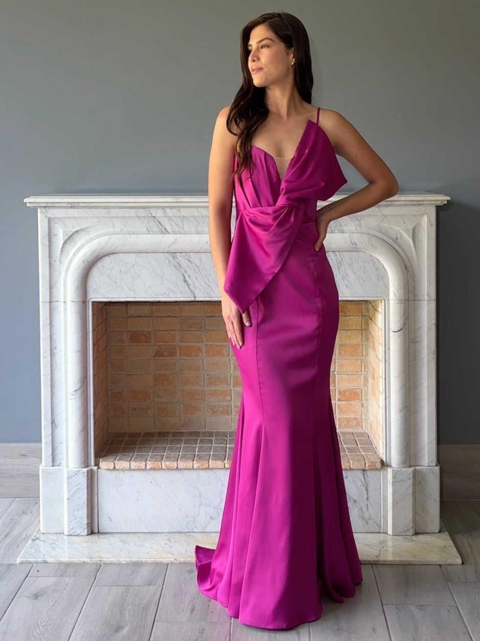 VESTIDO CON MOÑO ROSA RB13