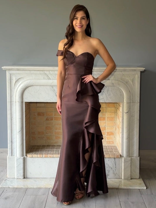 VESTIDO CAFÉ 24031