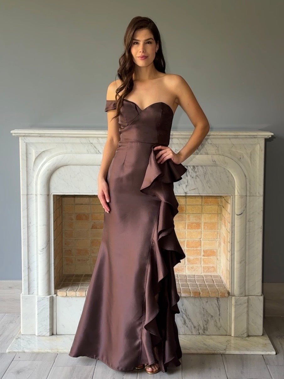 VESTIDO CAFÉ 24031