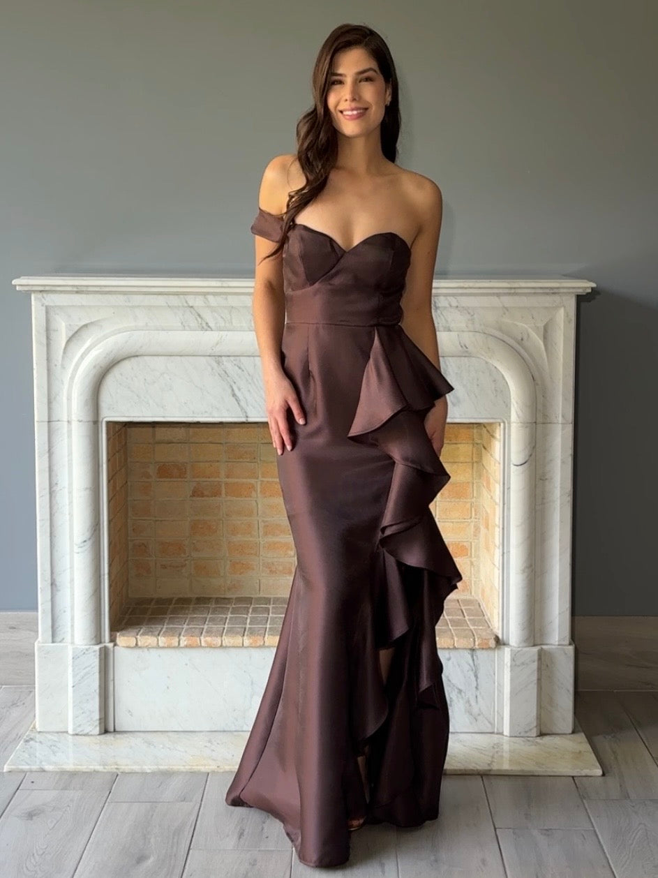 VESTIDO CAFÉ 24031