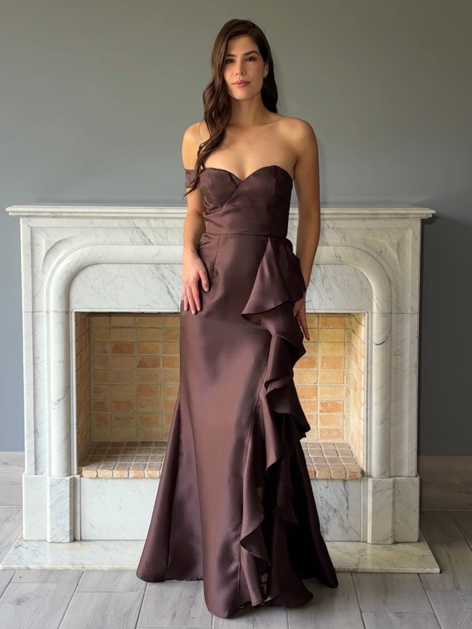 VESTIDO CAFÉ 24031