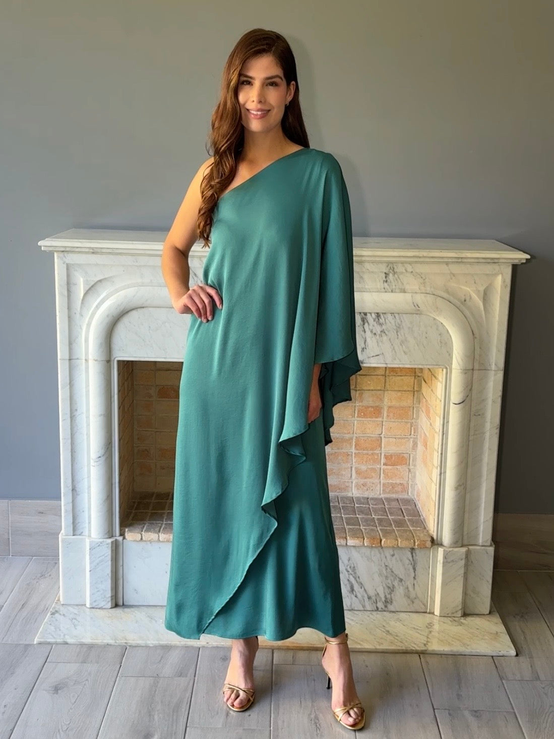 VESTIDO VERDE D7756