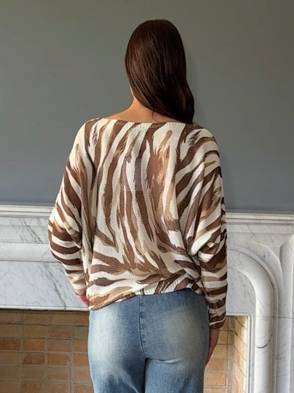 BLUSA TEJIDA CAFÉ 90668