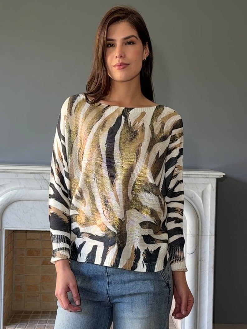 BLUSA TEJIDA AZUL 90668