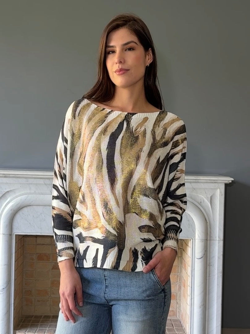 BLUSA TEJIDA AZUL 90668