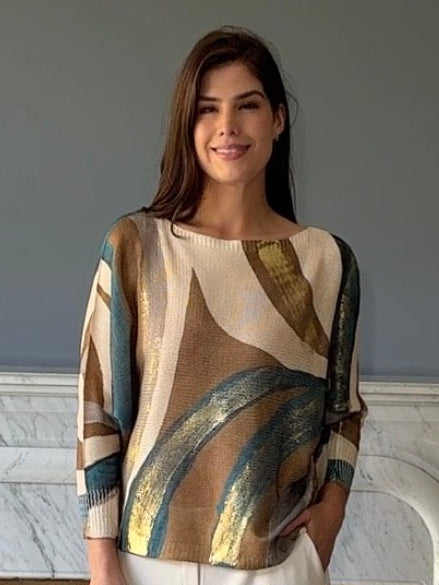 BLUSA TEJIDA ESTAMPADA 90668