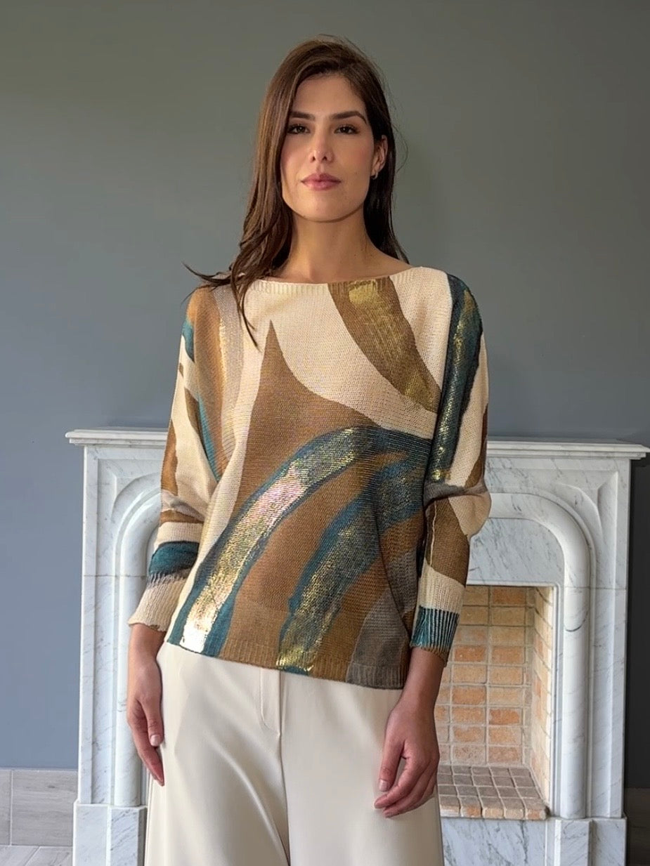 BLUSA TEJIDA ESTAMPADA 90668