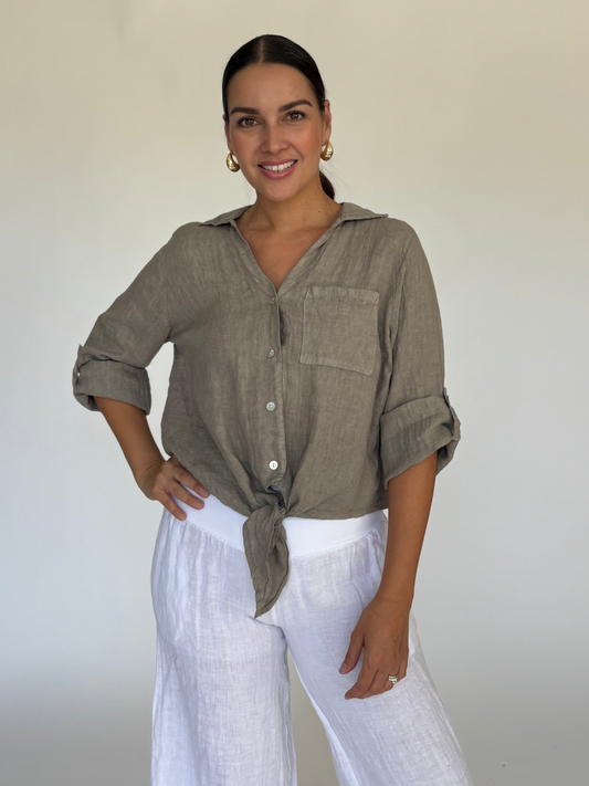 BLUSA CAFE DE LINO V2202