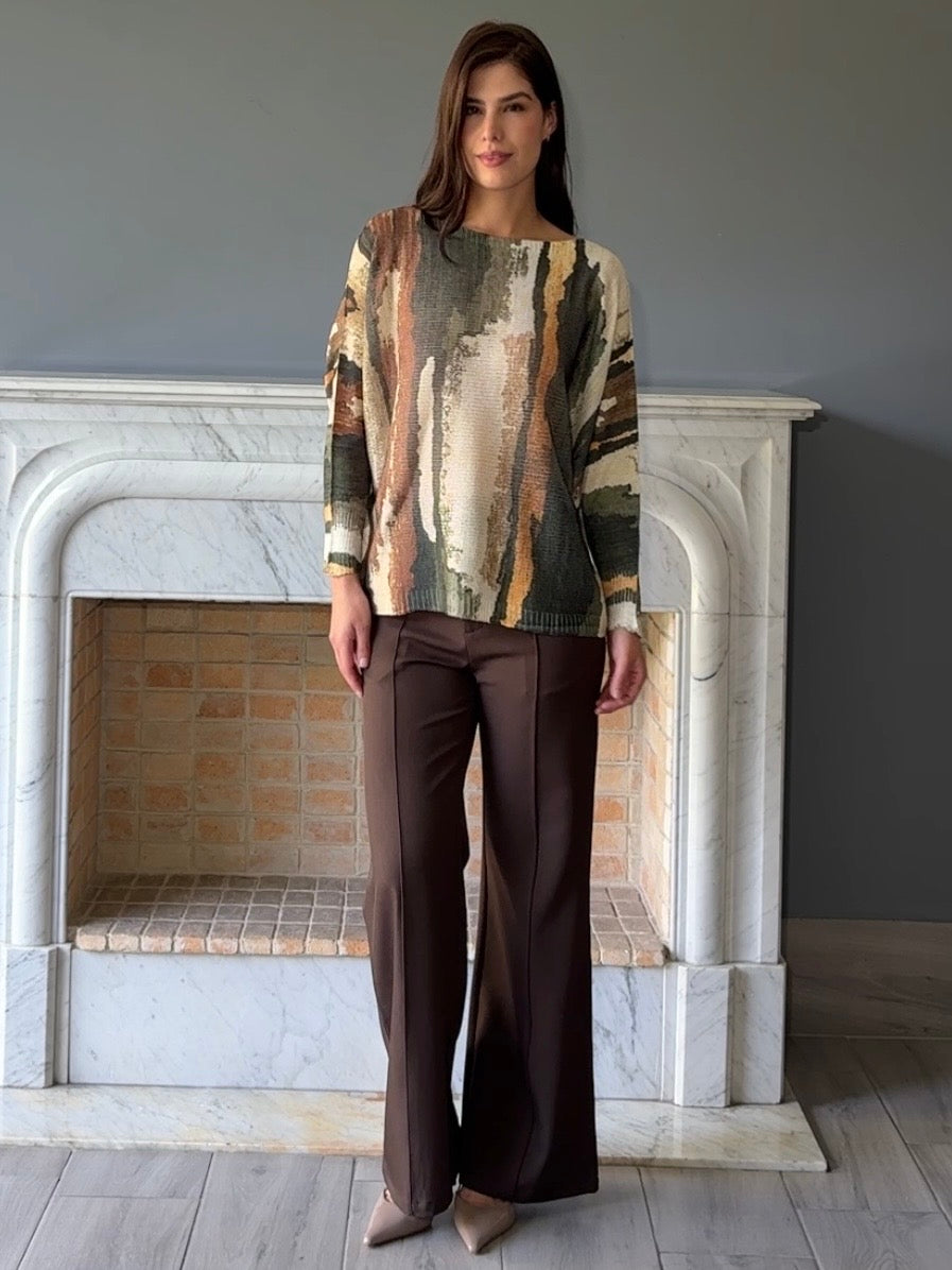 BLUSA TEJIDA VERDE OSCURO 9066