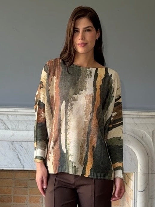 BLUSA TEJIDA VERDE OSCURO 9066