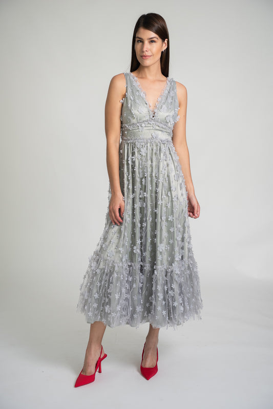 VESTIDO GRIS LD5331