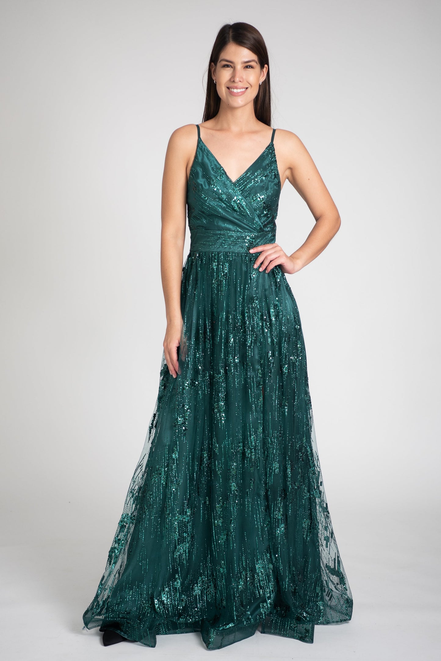 VESTIDO VERDE M21244