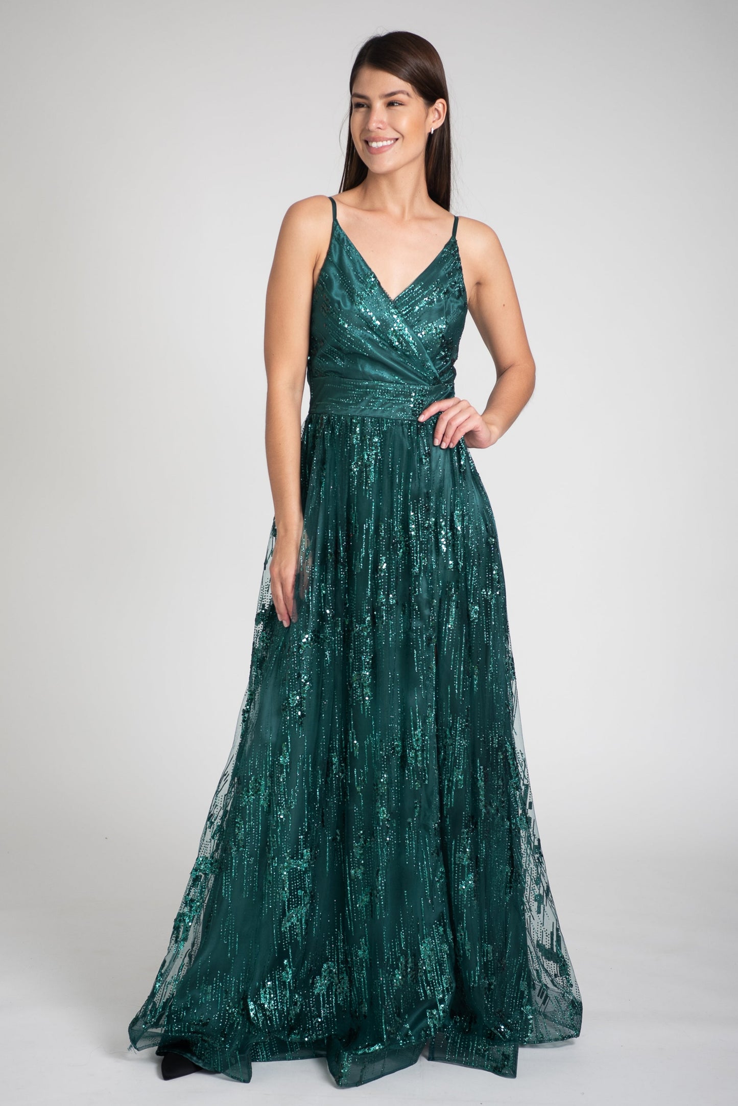 VESTIDO VERDE M21244