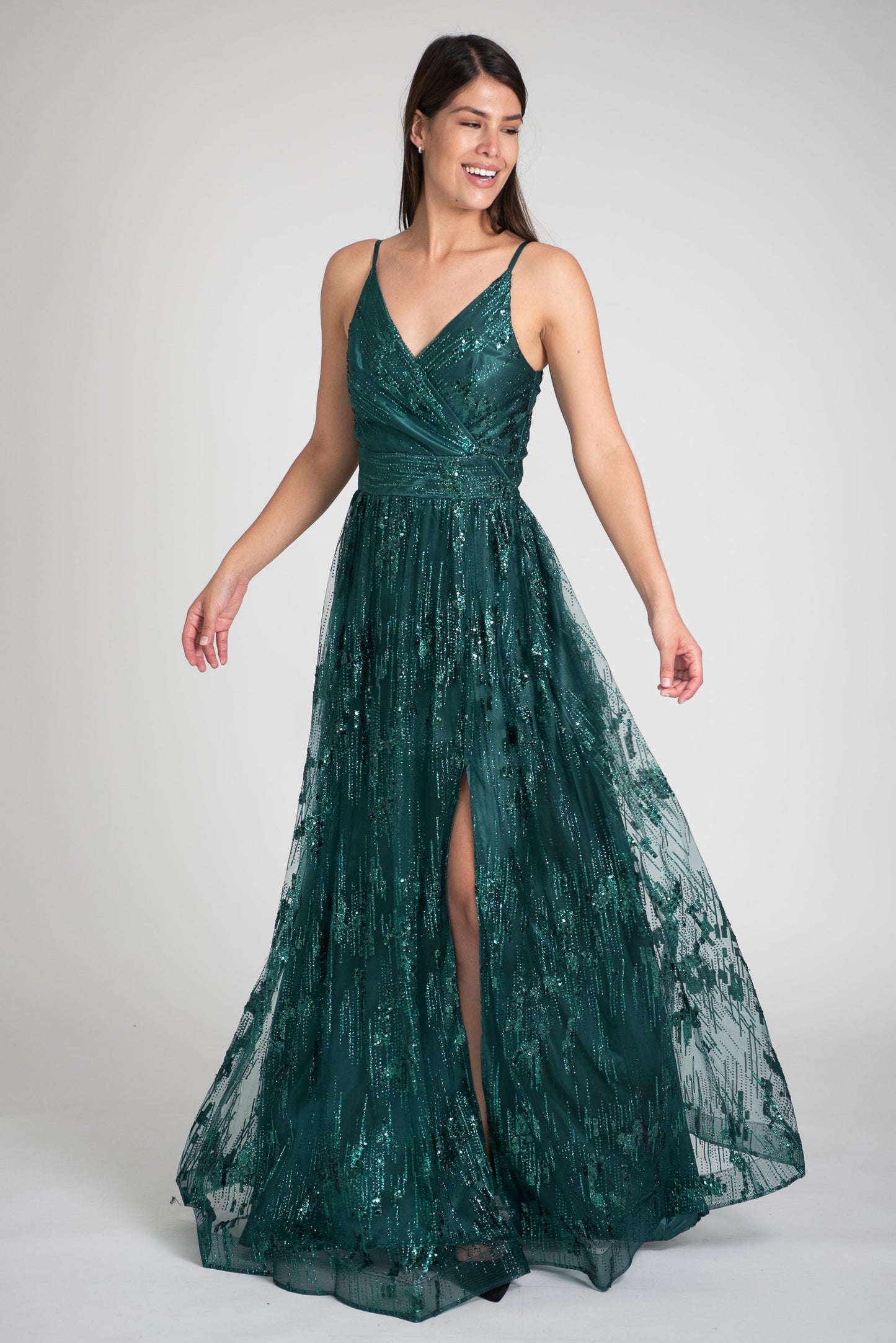 VESTIDO VERDE M21244