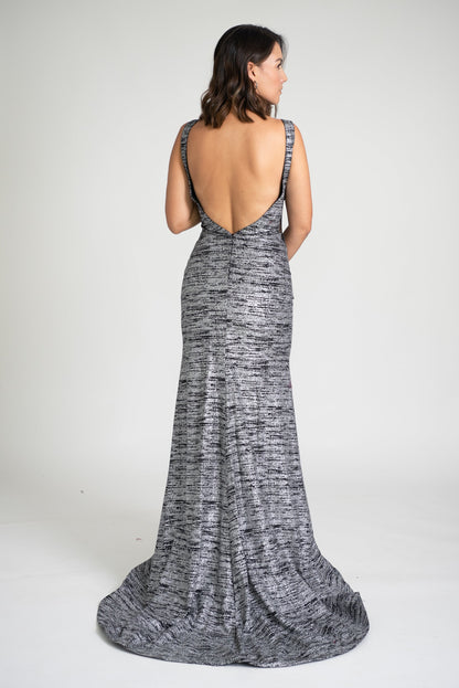 VESTIDO PLATA 3713