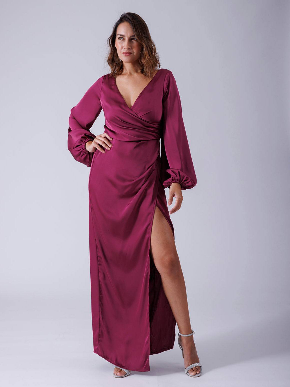 VESTIDO MANGA LARGA ROSA F22939