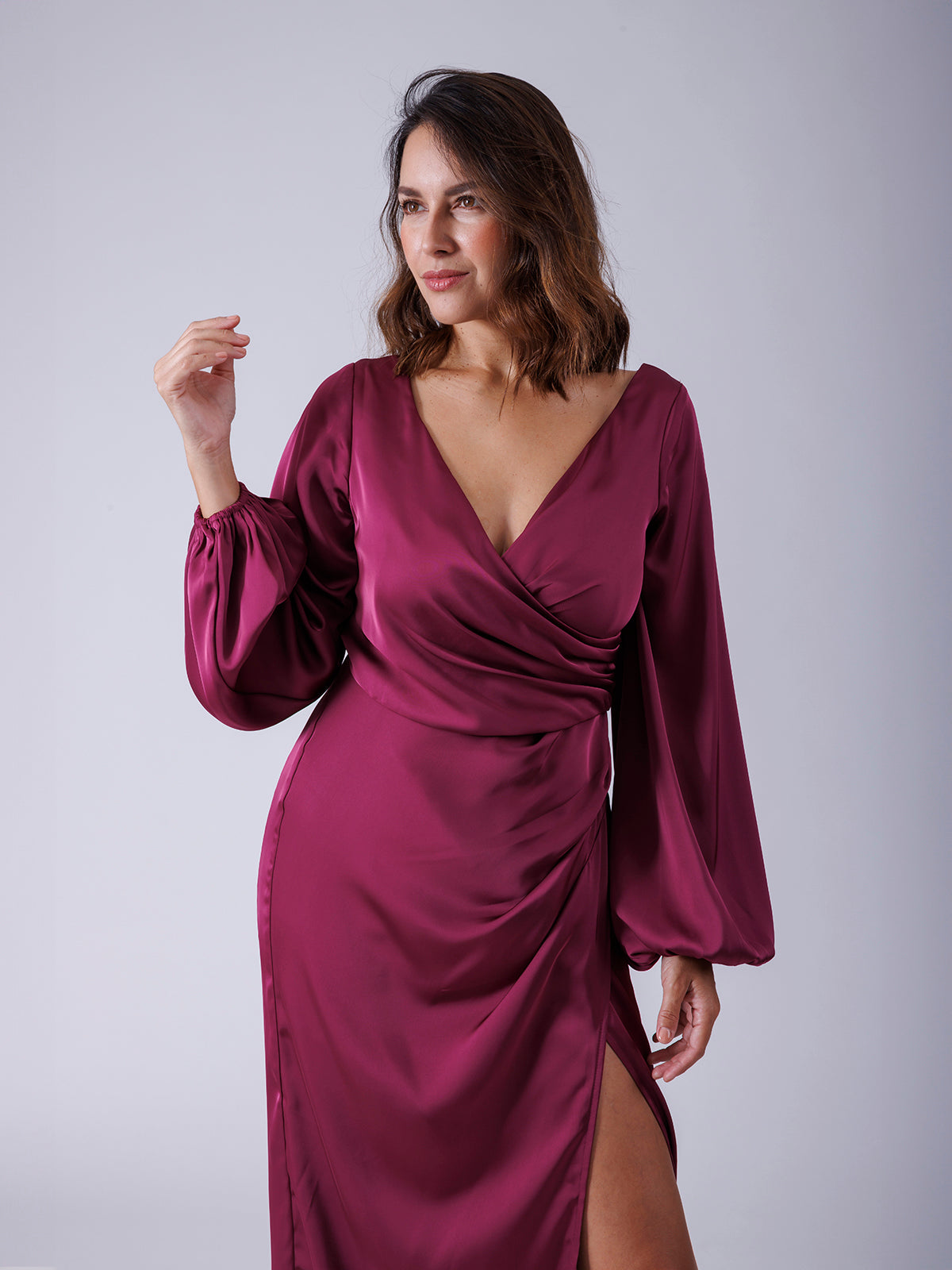 VESTIDO MANGA LARGA ROSA F22939