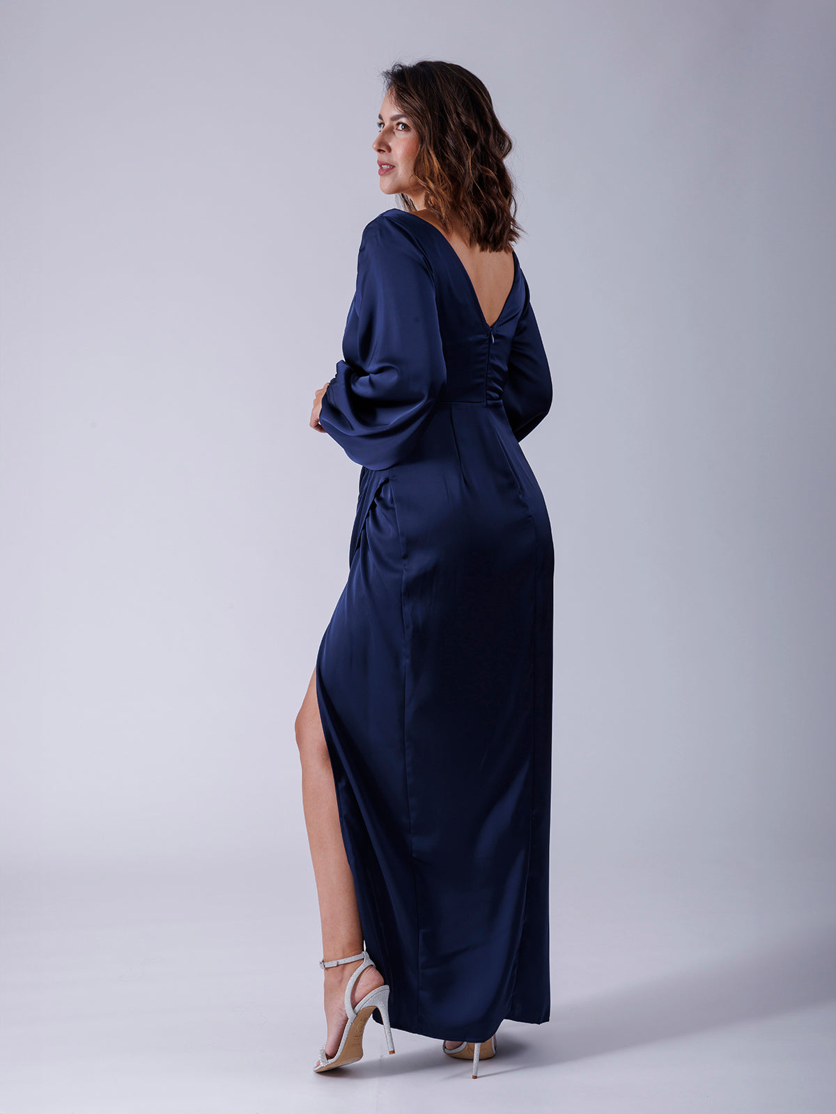 VESTIDO MANGA LARGA AZUL F22939