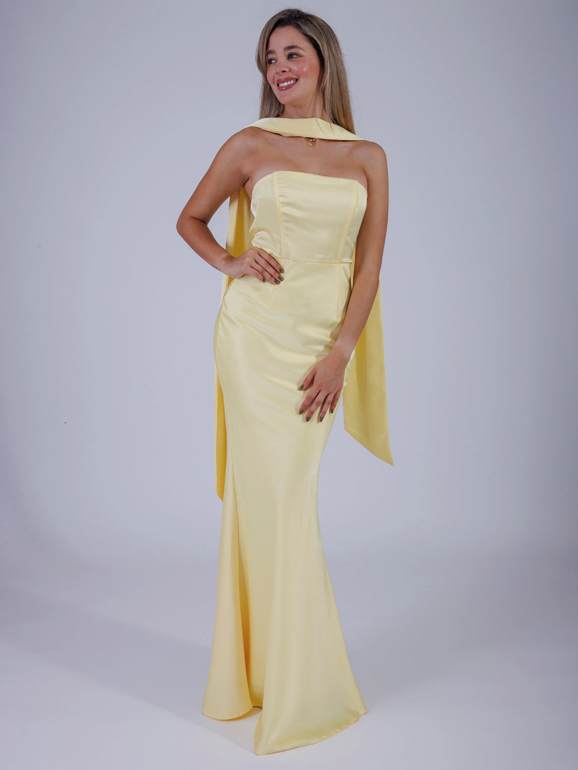 VESTIDO AMARILLO D8165