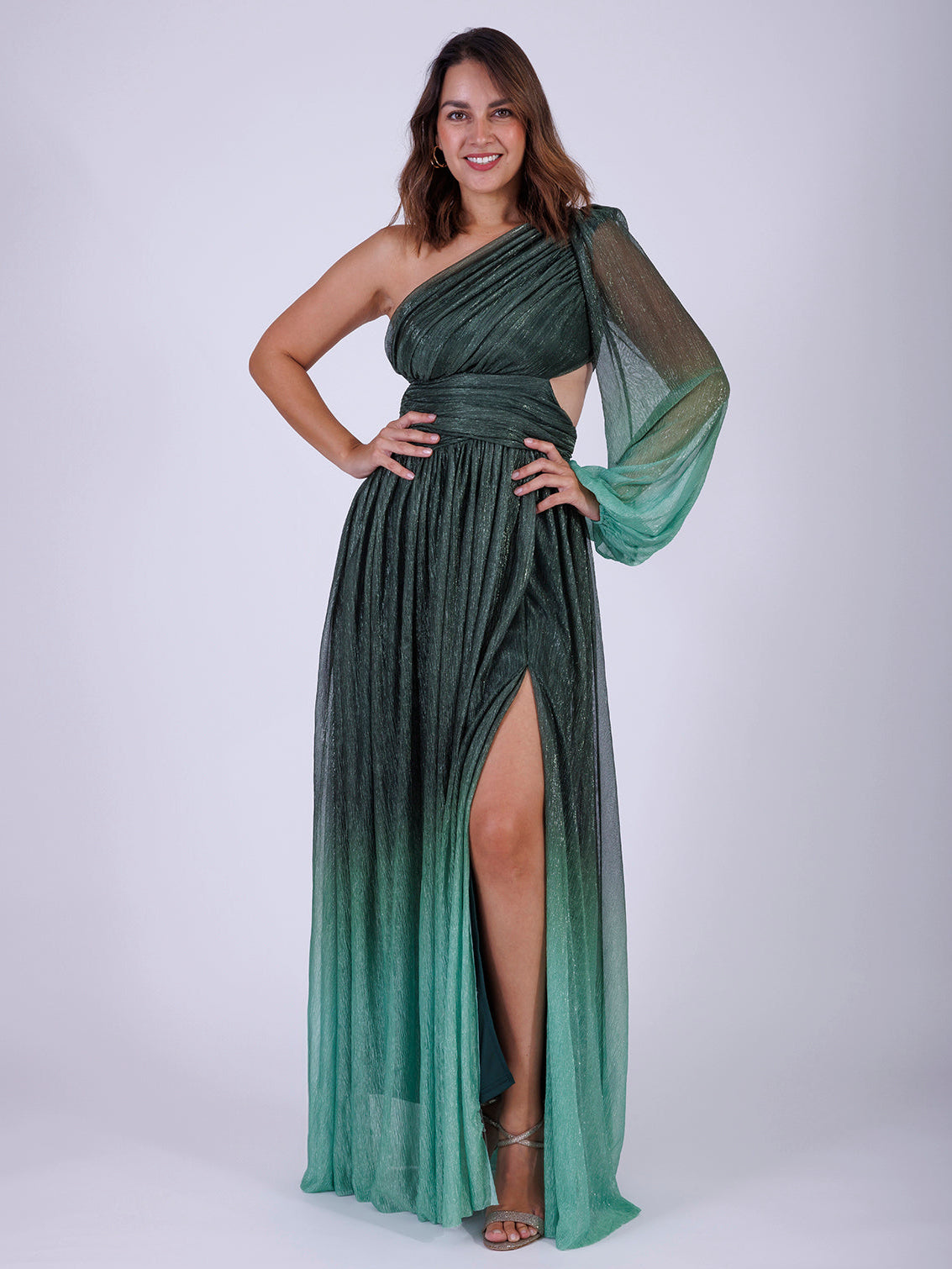 VESTIDO VERDE 12011