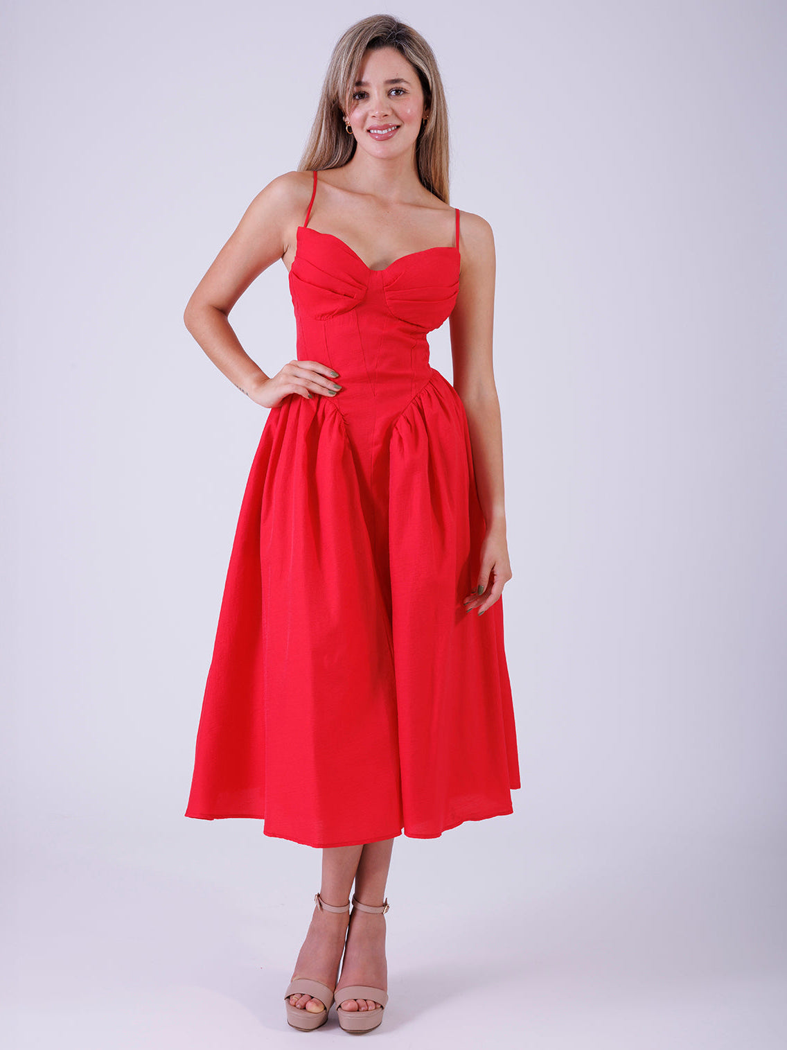 VESTIDO ROJO 13073