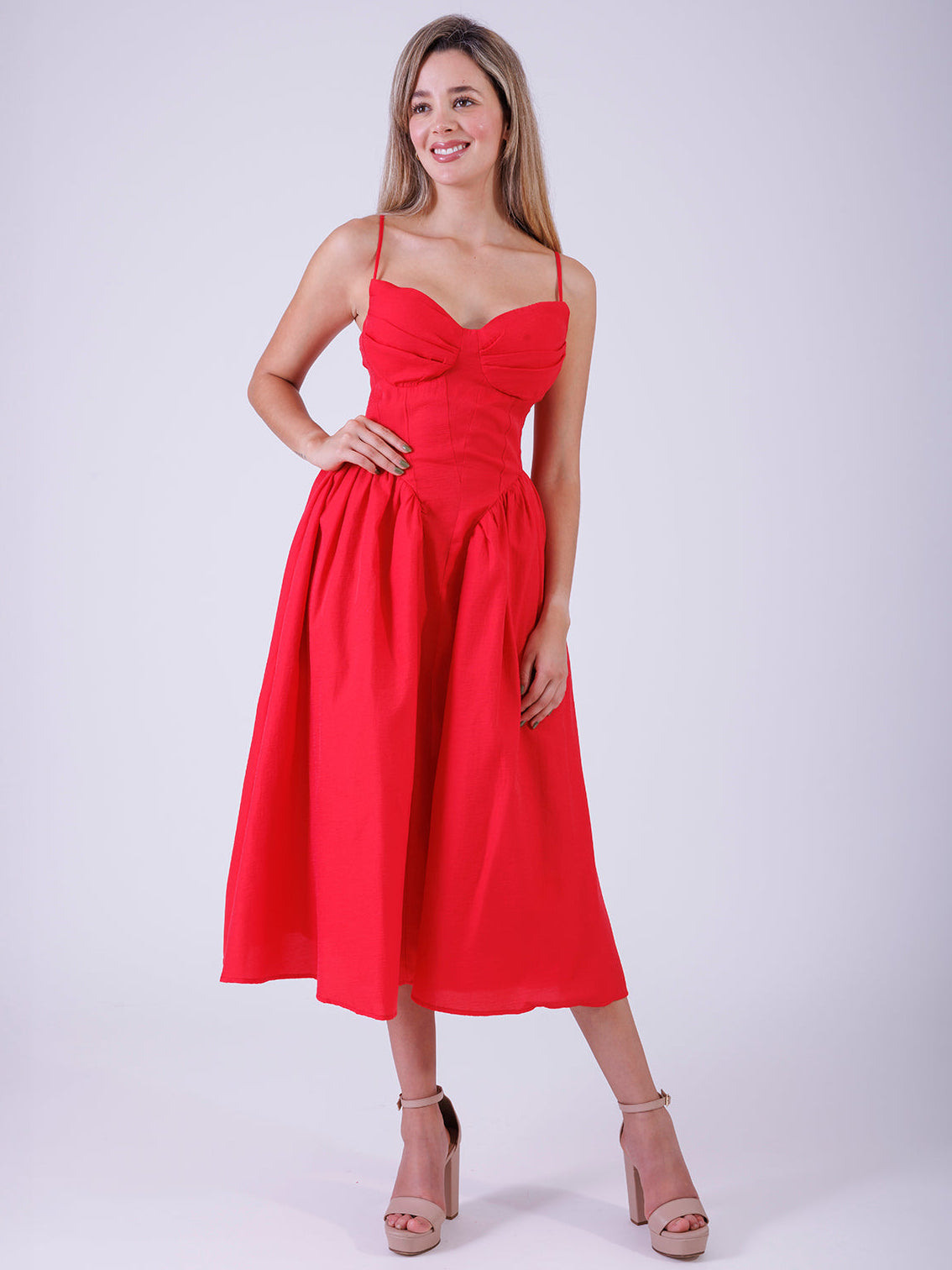 VESTIDO ROJO 13073