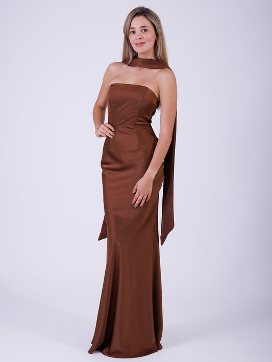 VESTIDO CAFE D8165