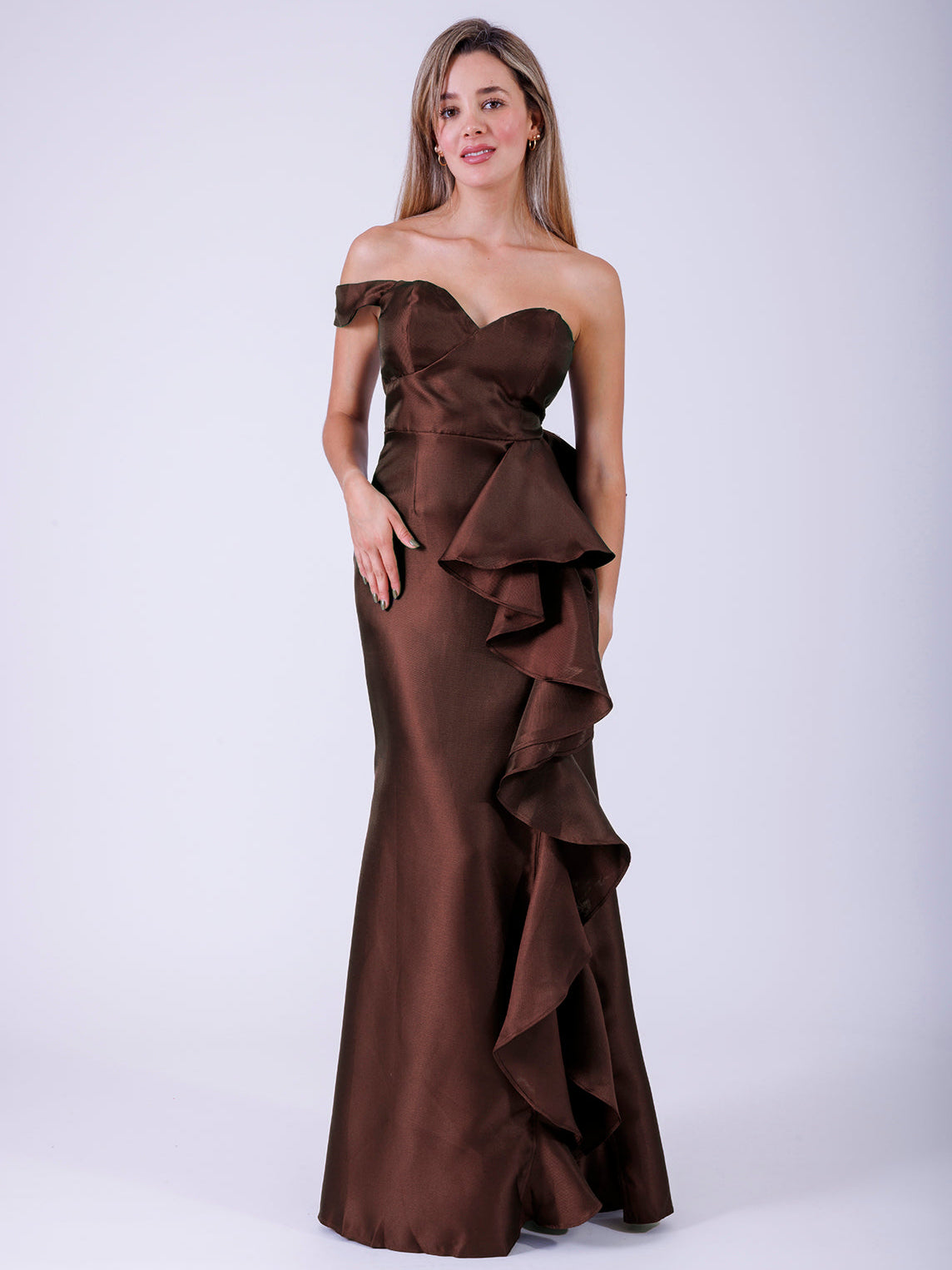 VESTIDO CAFÉ 24031