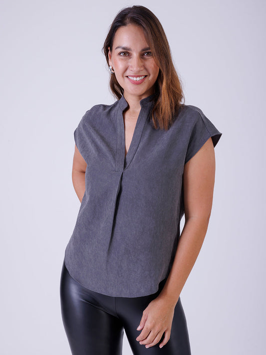 BLUSA GRIS B7072