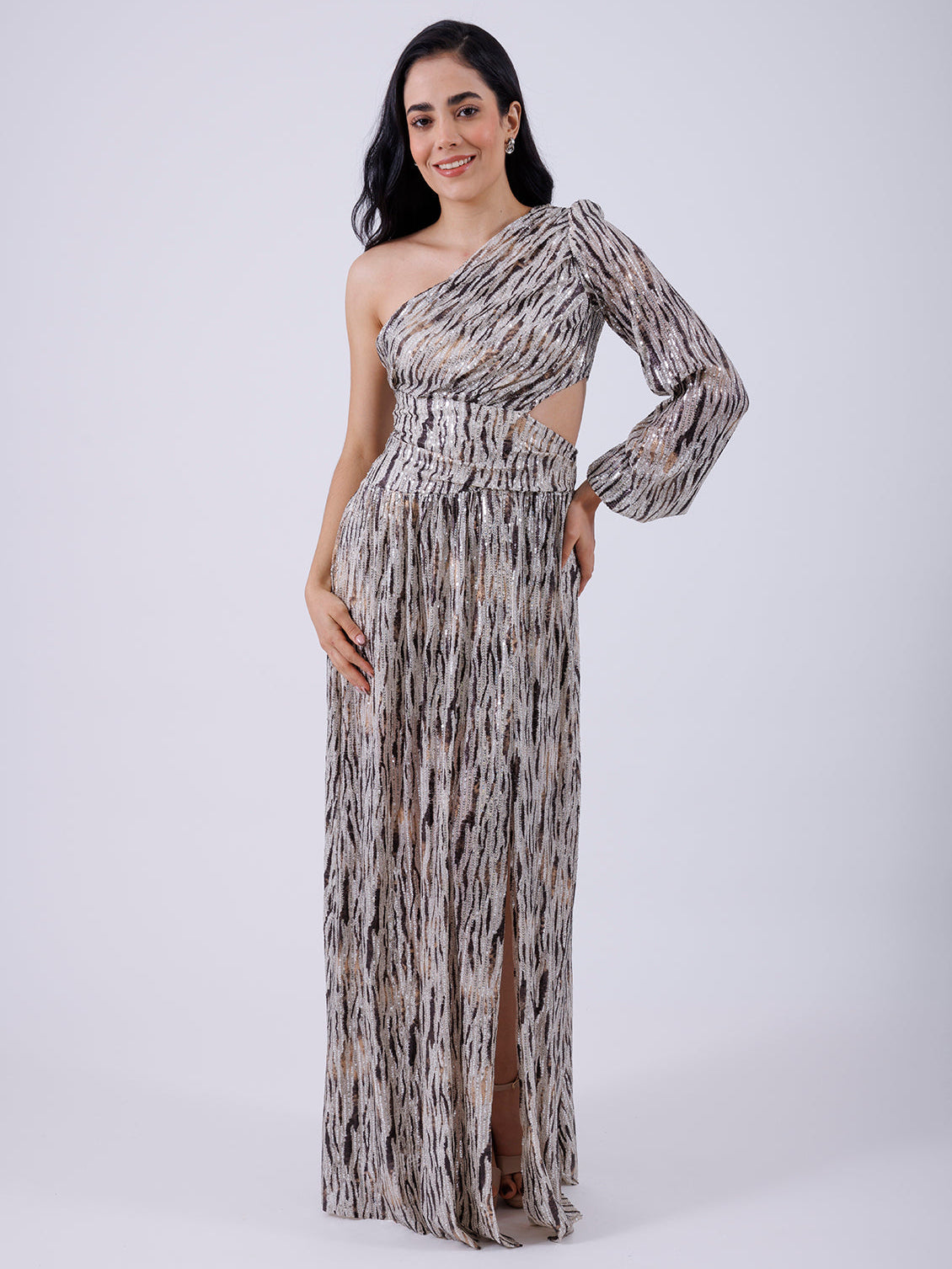 VESTIDO LARGO LENTEJUELA D11988