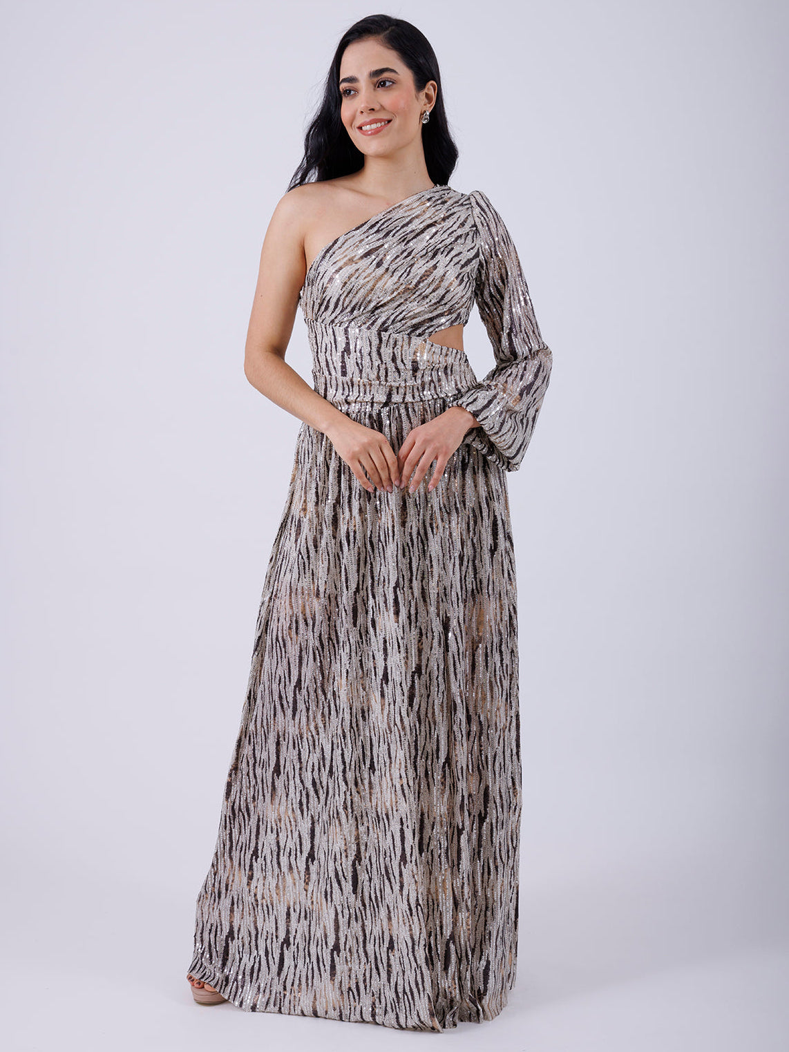 VESTIDO LARGO LENTEJUELA D11988