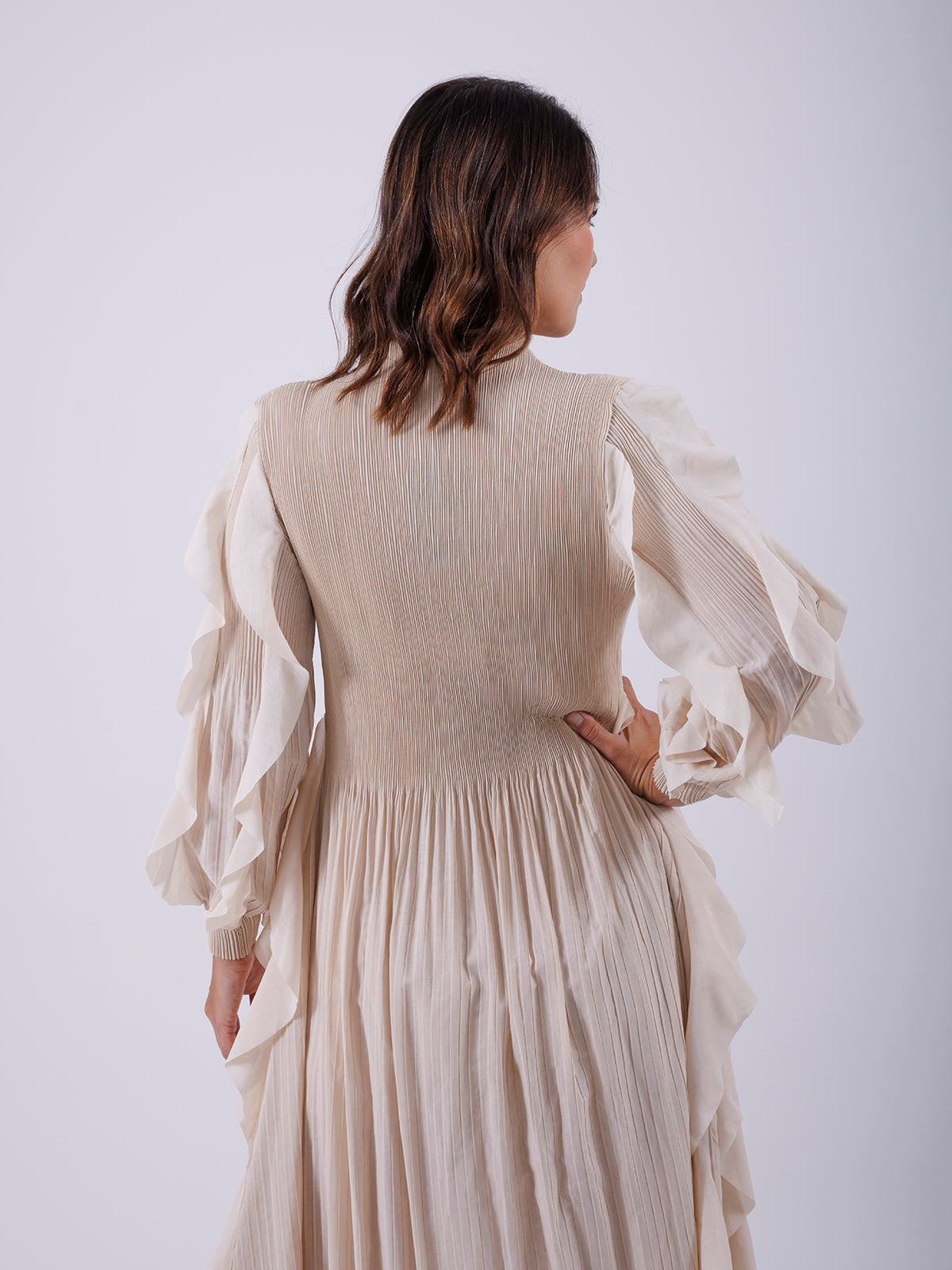 VESTIDO MIDI BEIGE PC3687