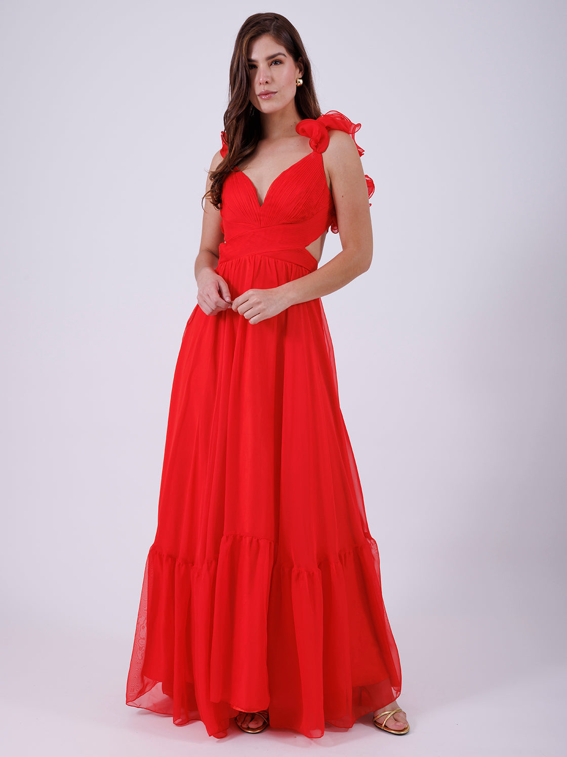 VESTIDO ROJO L9678