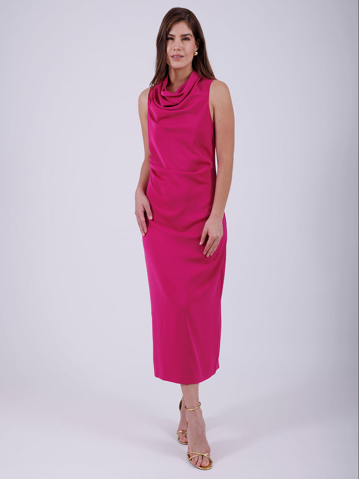 VESTIDO ROSA MIDI 10605