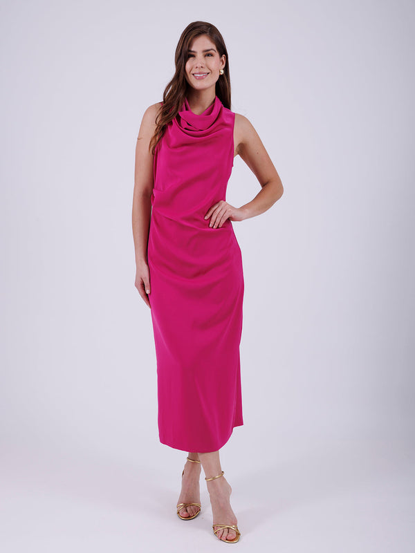 VESTIDO ROSA MIDI 10605