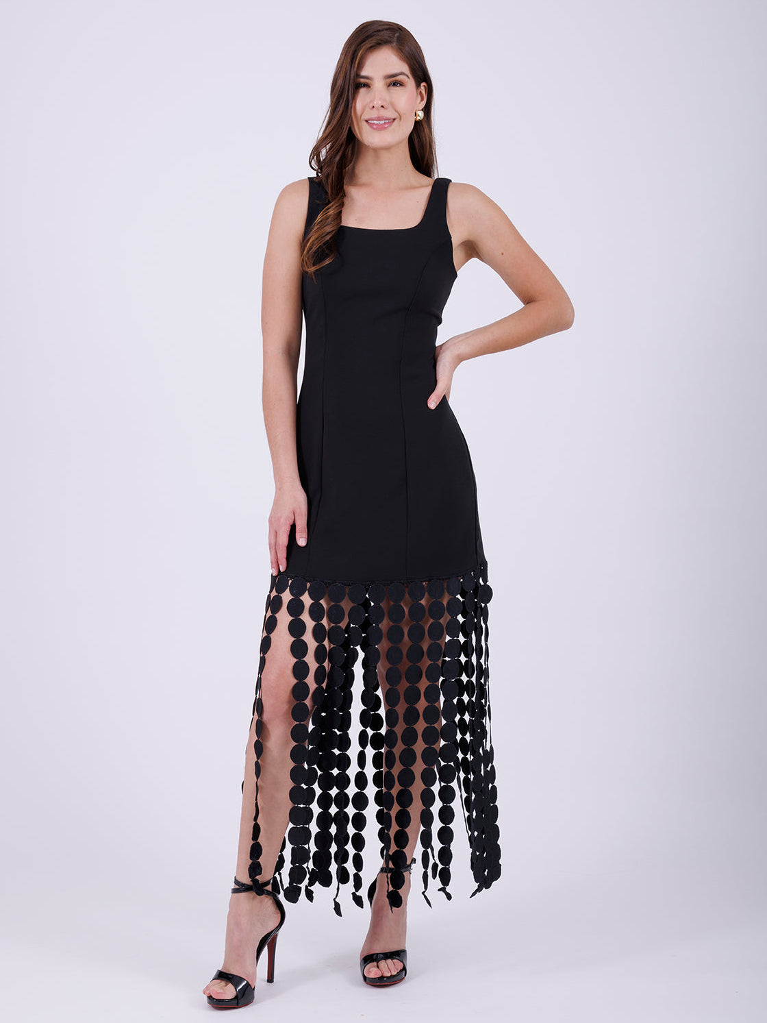 VESTIDO MIDI NEGRO DW001