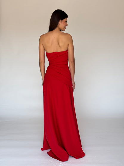 VESTIDO ROJO D11075
