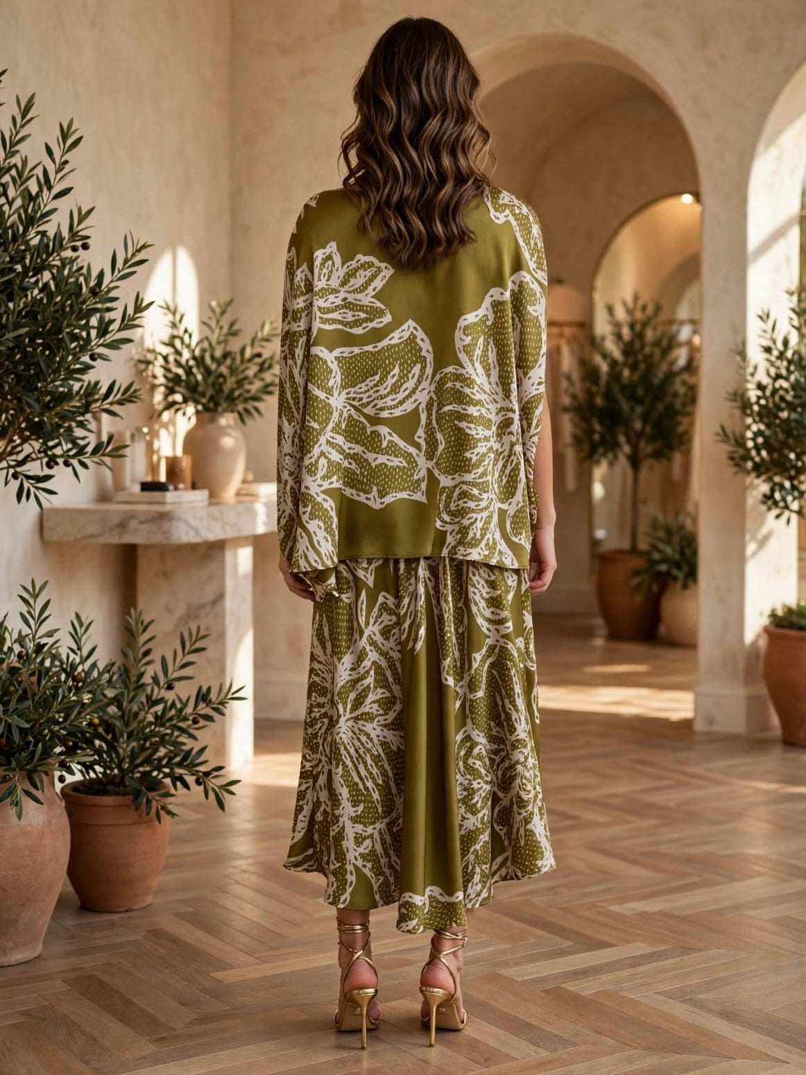 SET VERDE ESTAMPADO