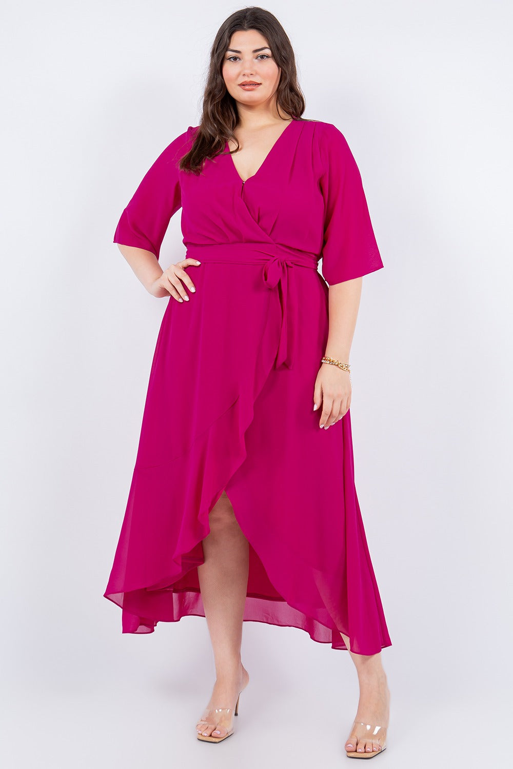 VESTIDO ROSA MIDI 1392