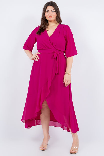 VESTIDO ROSA MIDI 1392