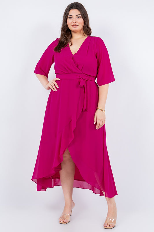 VESTIDO ROSA MIDI 1392